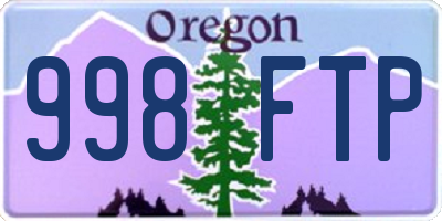 OR license plate 998FTP