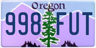 OR license plate 998FUT