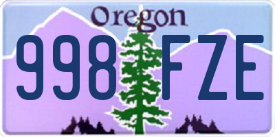 OR license plate 998FZE