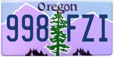 OR license plate 998FZI