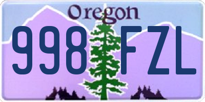 OR license plate 998FZL