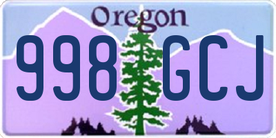 OR license plate 998GCJ