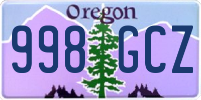 OR license plate 998GCZ