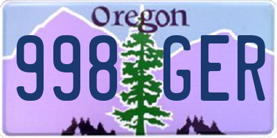 OR license plate 998GER