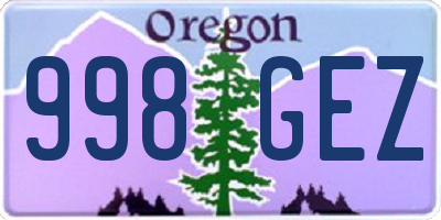 OR license plate 998GEZ