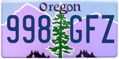 OR license plate 998GFZ
