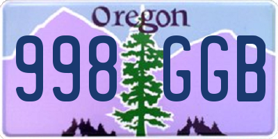 OR license plate 998GGB