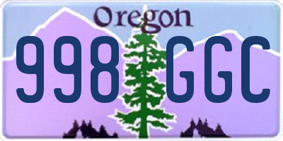 OR license plate 998GGC