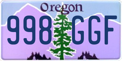 OR license plate 998GGF
