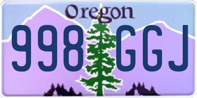 OR license plate 998GGJ