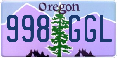 OR license plate 998GGL