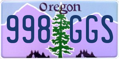 OR license plate 998GGS