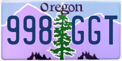 OR license plate 998GGT