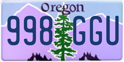 OR license plate 998GGU