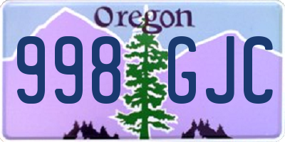 OR license plate 998GJC