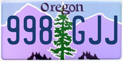 OR license plate 998GJJ