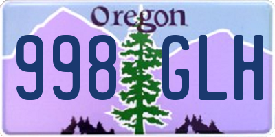 OR license plate 998GLH