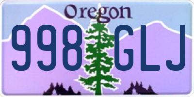 OR license plate 998GLJ