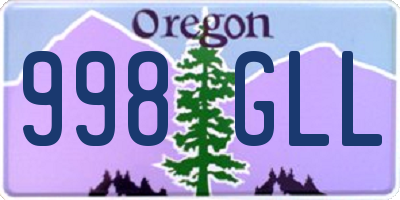 OR license plate 998GLL