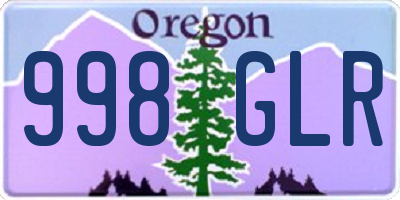 OR license plate 998GLR