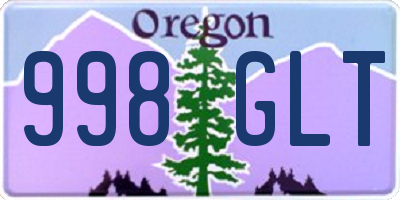 OR license plate 998GLT