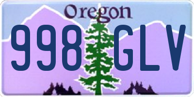 OR license plate 998GLV