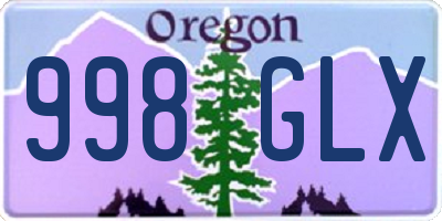 OR license plate 998GLX