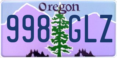 OR license plate 998GLZ