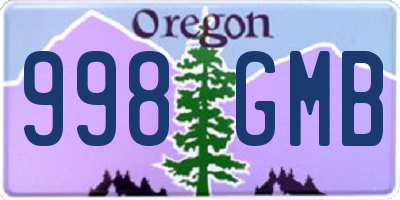 OR license plate 998GMB