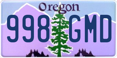 OR license plate 998GMD