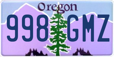 OR license plate 998GMZ