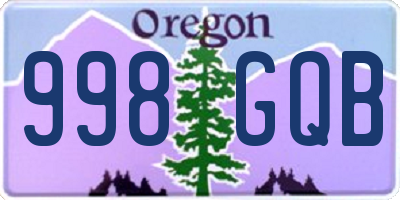 OR license plate 998GQB