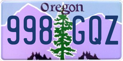 OR license plate 998GQZ