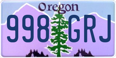 OR license plate 998GRJ