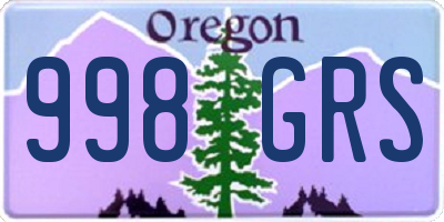 OR license plate 998GRS