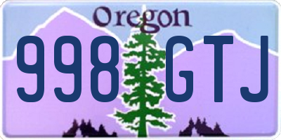 OR license plate 998GTJ
