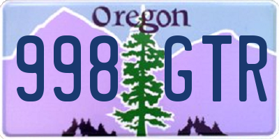 OR license plate 998GTR