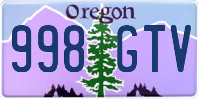 OR license plate 998GTV