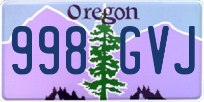 OR license plate 998GVJ