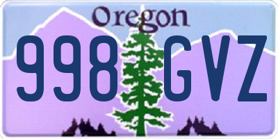 OR license plate 998GVZ