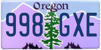 OR license plate 998GXE