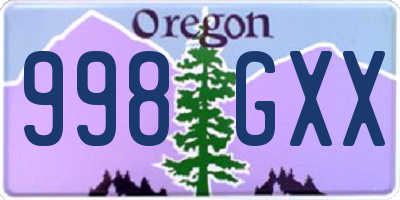 OR license plate 998GXX