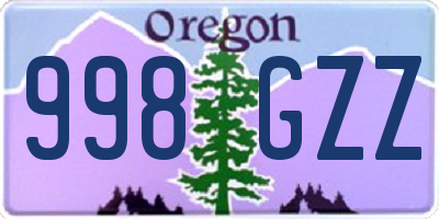 OR license plate 998GZZ