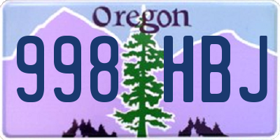 OR license plate 998HBJ