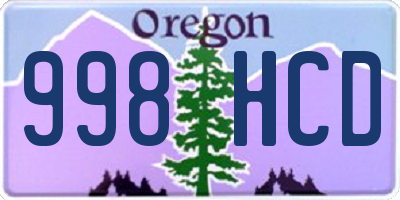 OR license plate 998HCD