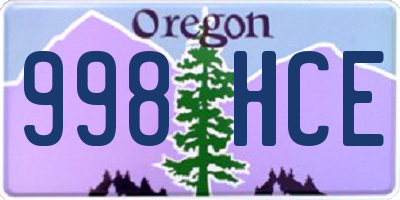 OR license plate 998HCE