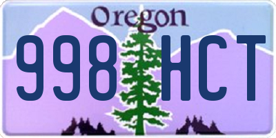 OR license plate 998HCT