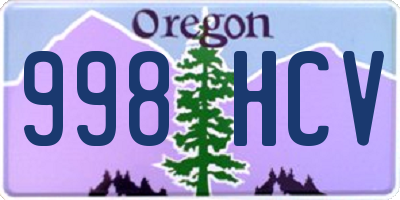 OR license plate 998HCV