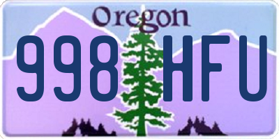 OR license plate 998HFU