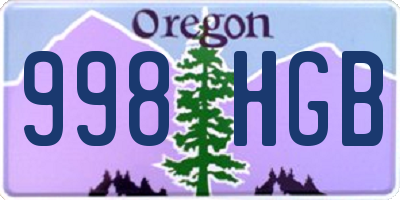 OR license plate 998HGB